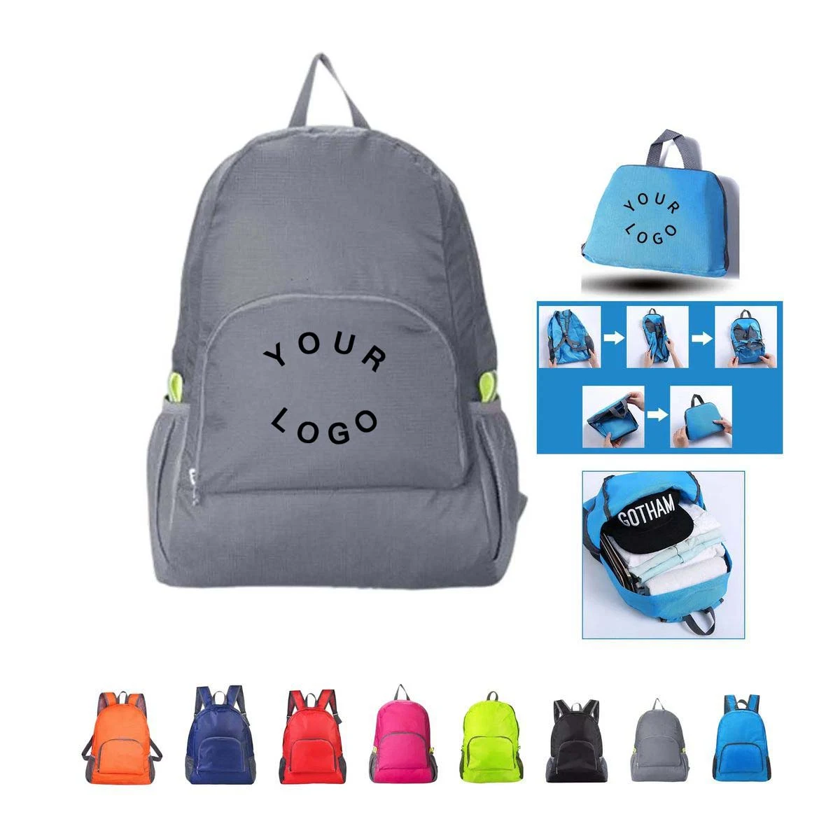 Lightweight Oxford Cloth Backpack with Foldable Design 1