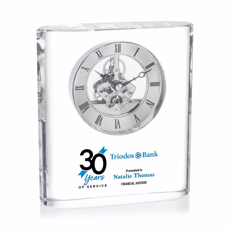 Adams VividPrint™ Clock - Silver