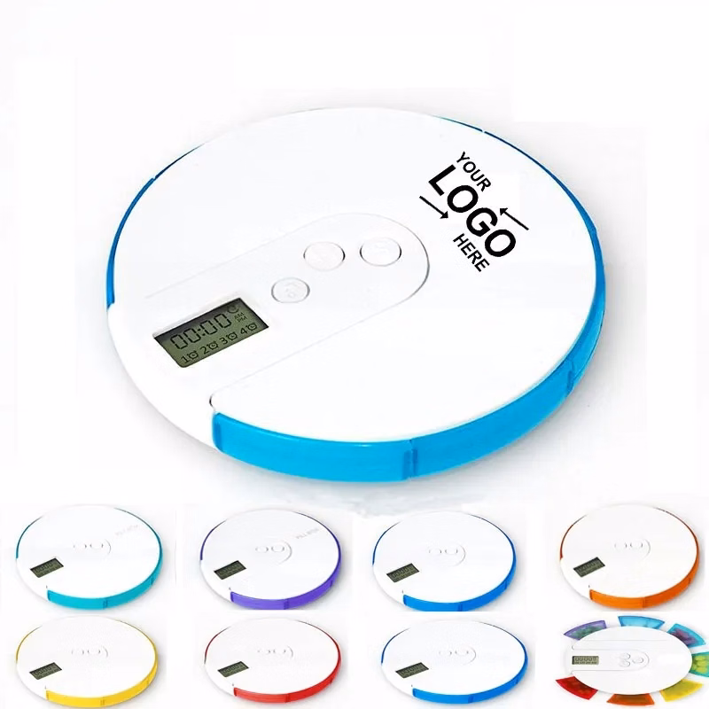 8 Color Smart Pill Organizer With Time Reminder