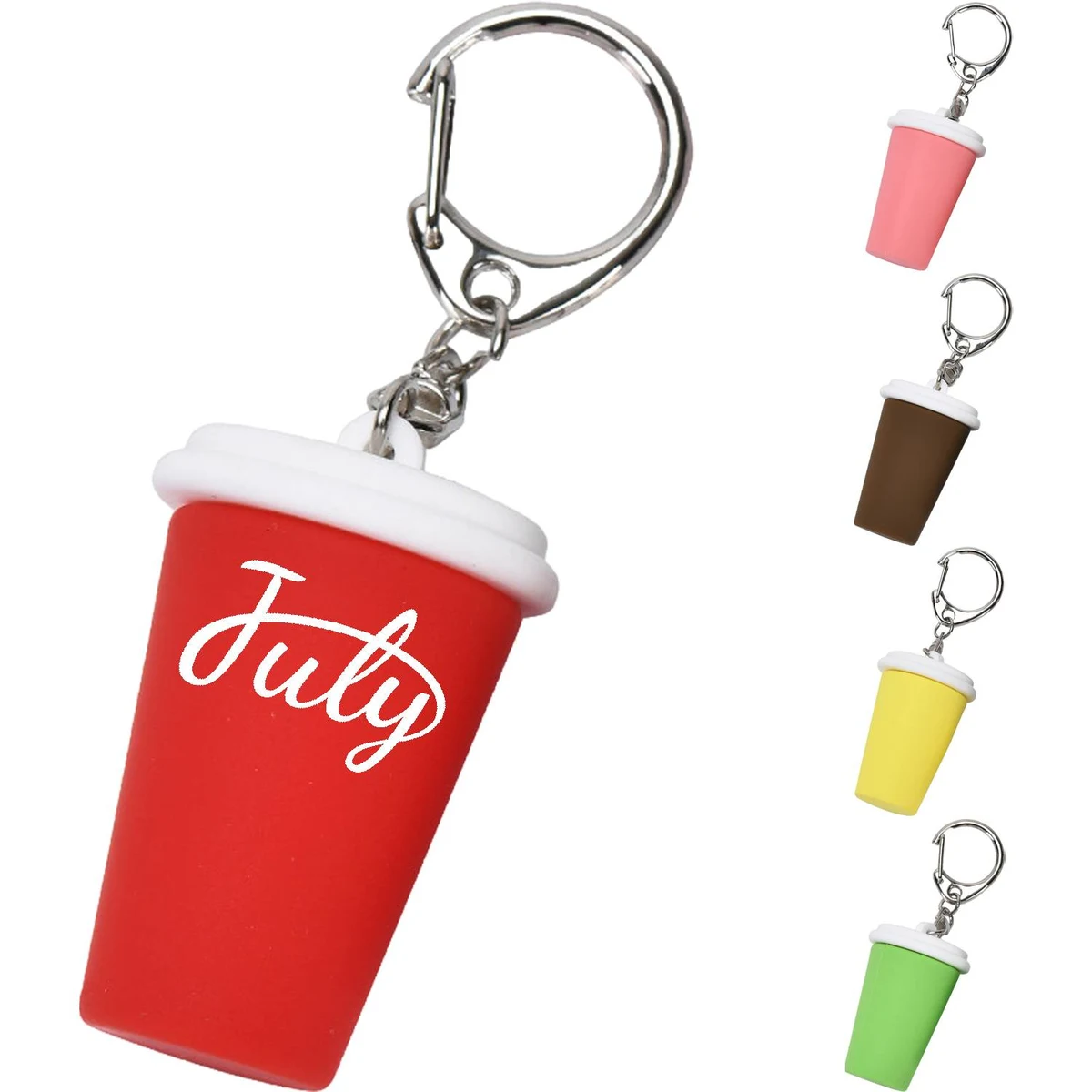 Mini Silicone Coffee Cup Keychain 1