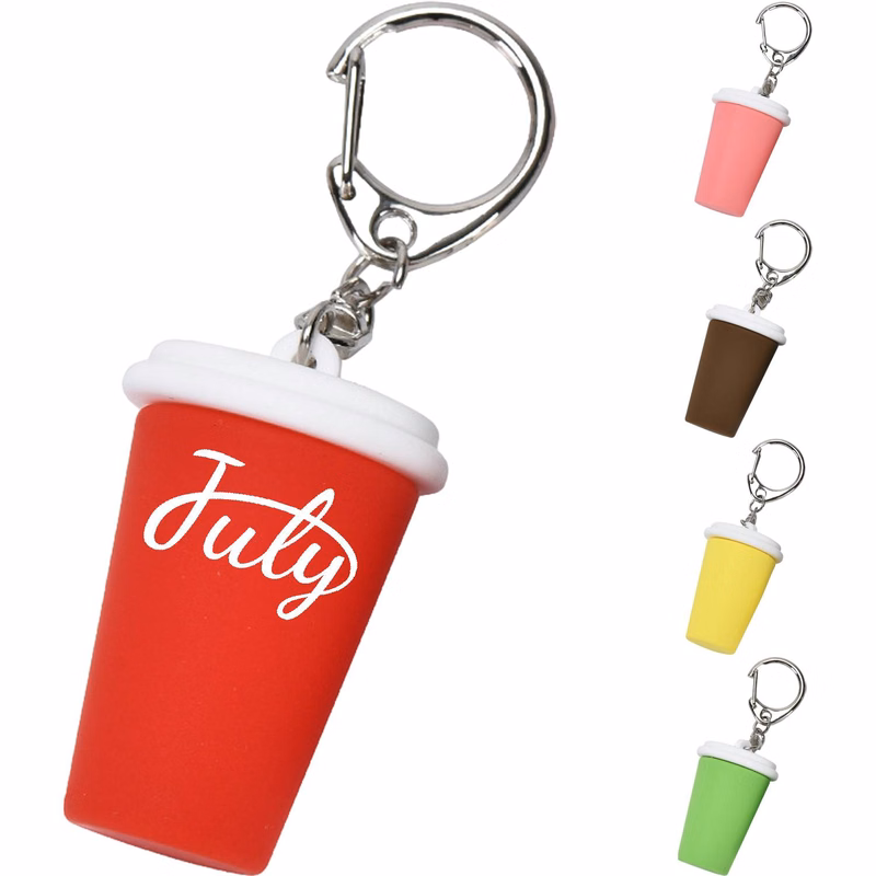 Mini Silicone Coffee Cup Keychain