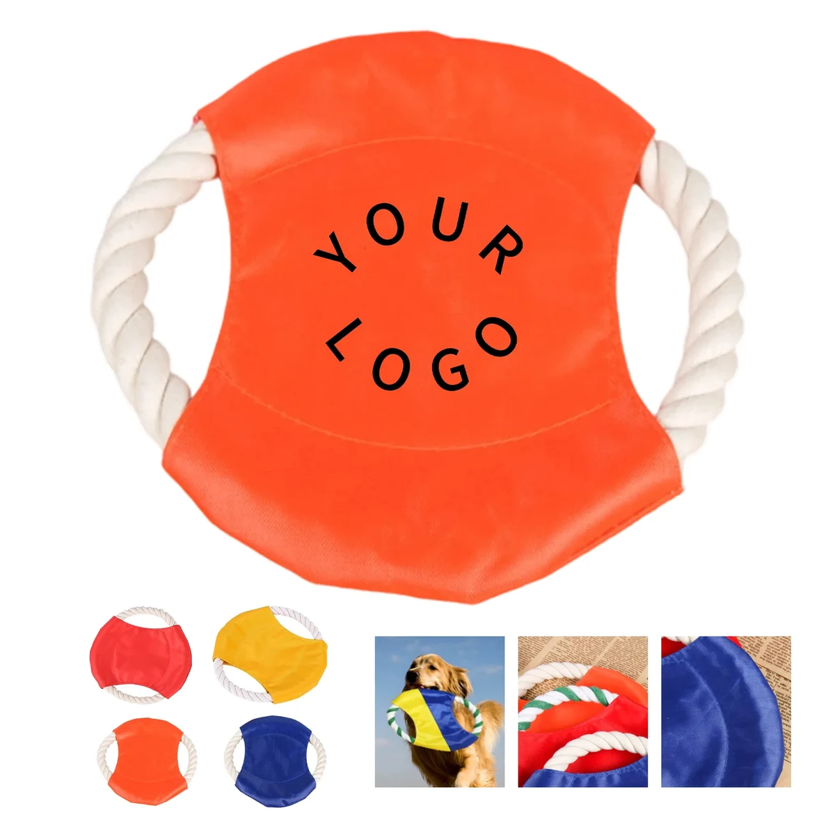 Rope Flyer Disc Pet Training Chew Durable 1