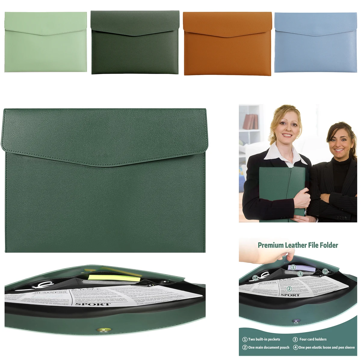 Leather Document File Folder 1