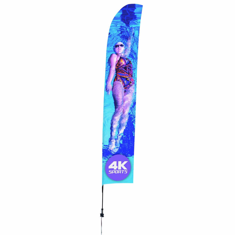 17' Streamline Blade Sail Sign Kit (Single-Sided with Ground Spike)