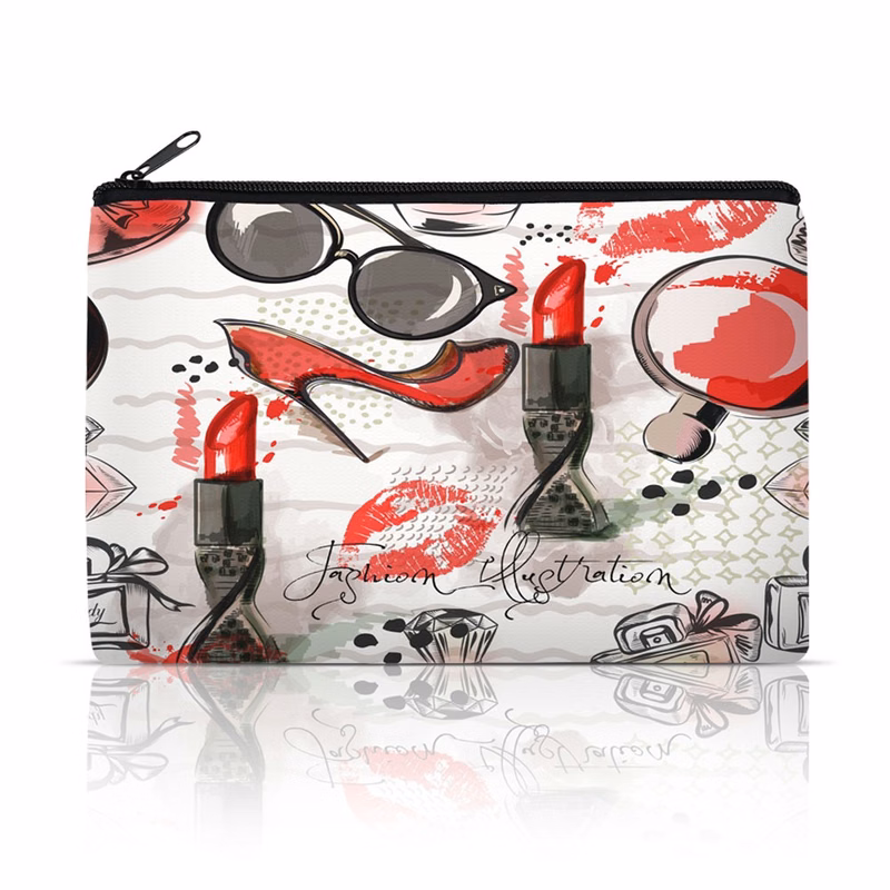Custom Sublimated Canvas Zippered Pouch