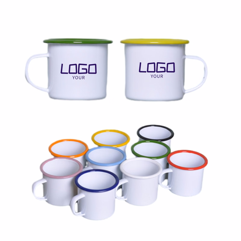 12oz Colourful Enamelled Cup