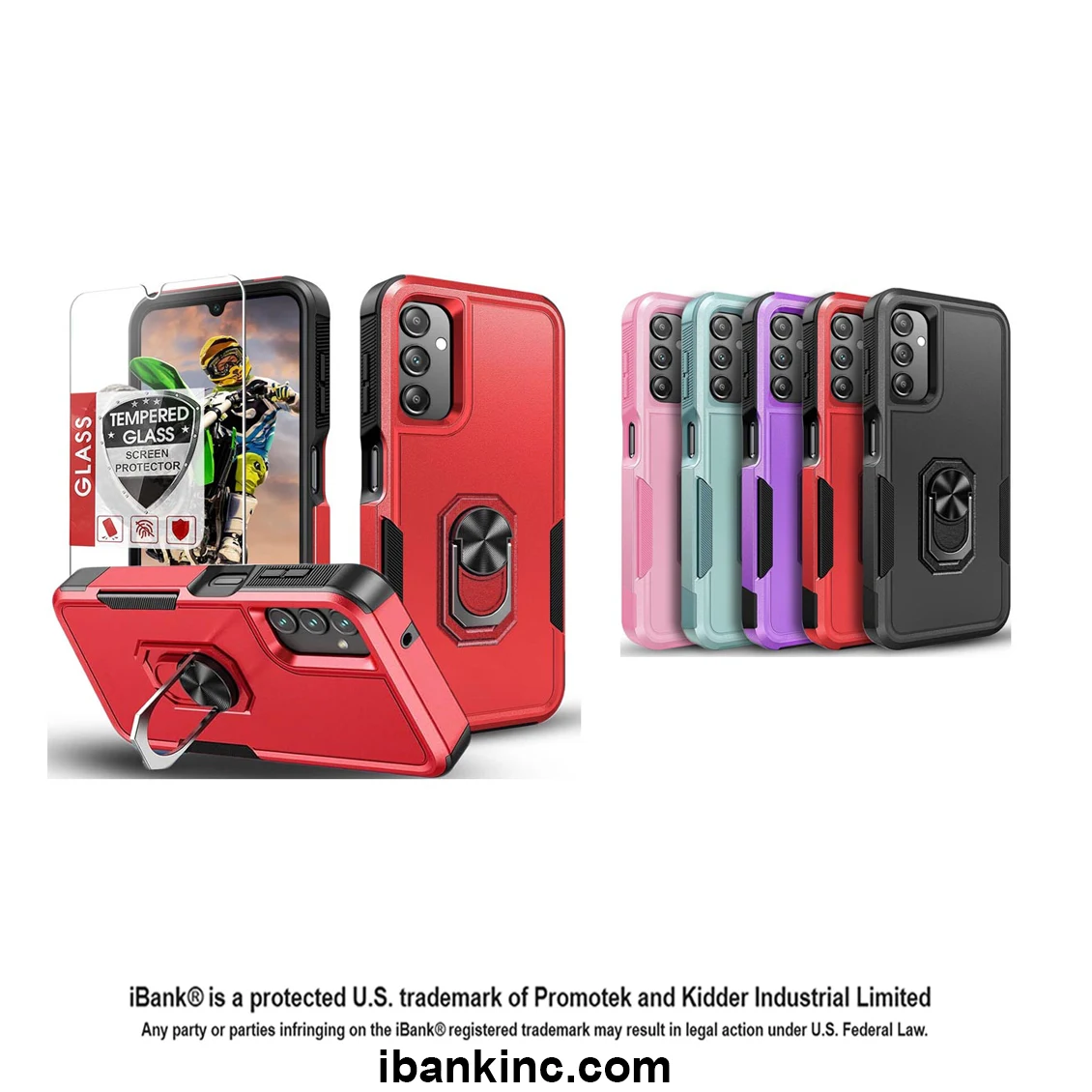 iBank ® Shockproof Case compatible with Galaxy A54/A55/A35/A71/A15/A16/A22 1