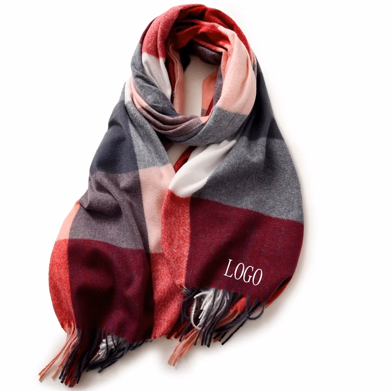 Women's Plaid Winter Warm Scarf Big Wrap Shawl