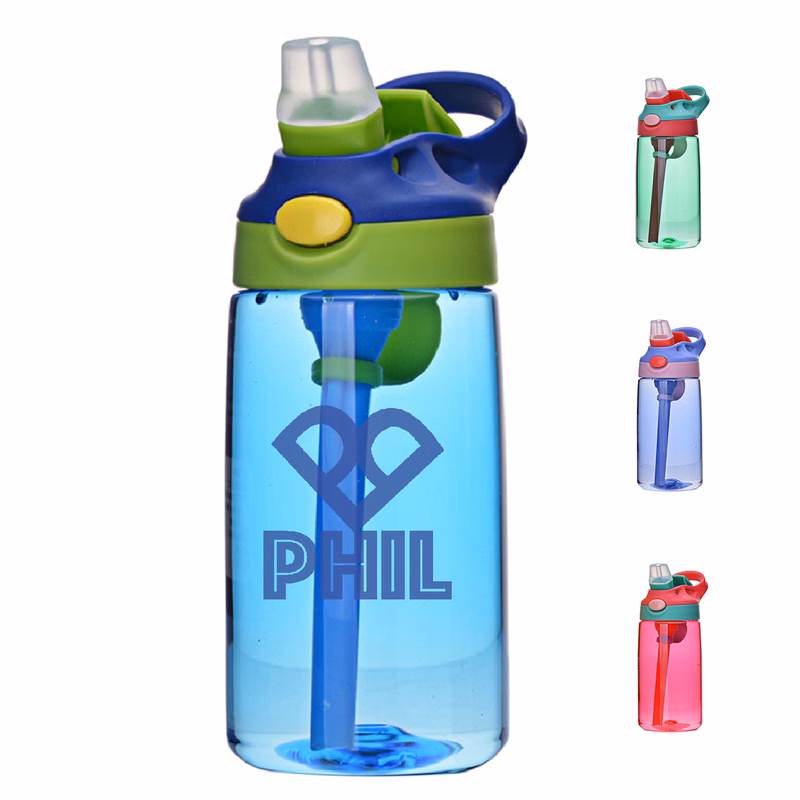 16 Oz. Bottle/Flip Up Spout & Straw