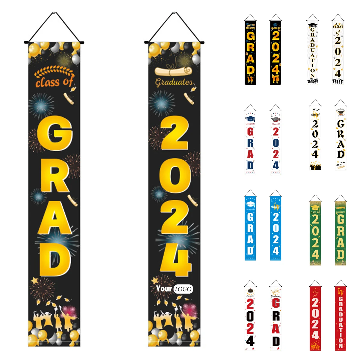 Polyester Graduation Season Event Party Decoration Couplet 1
