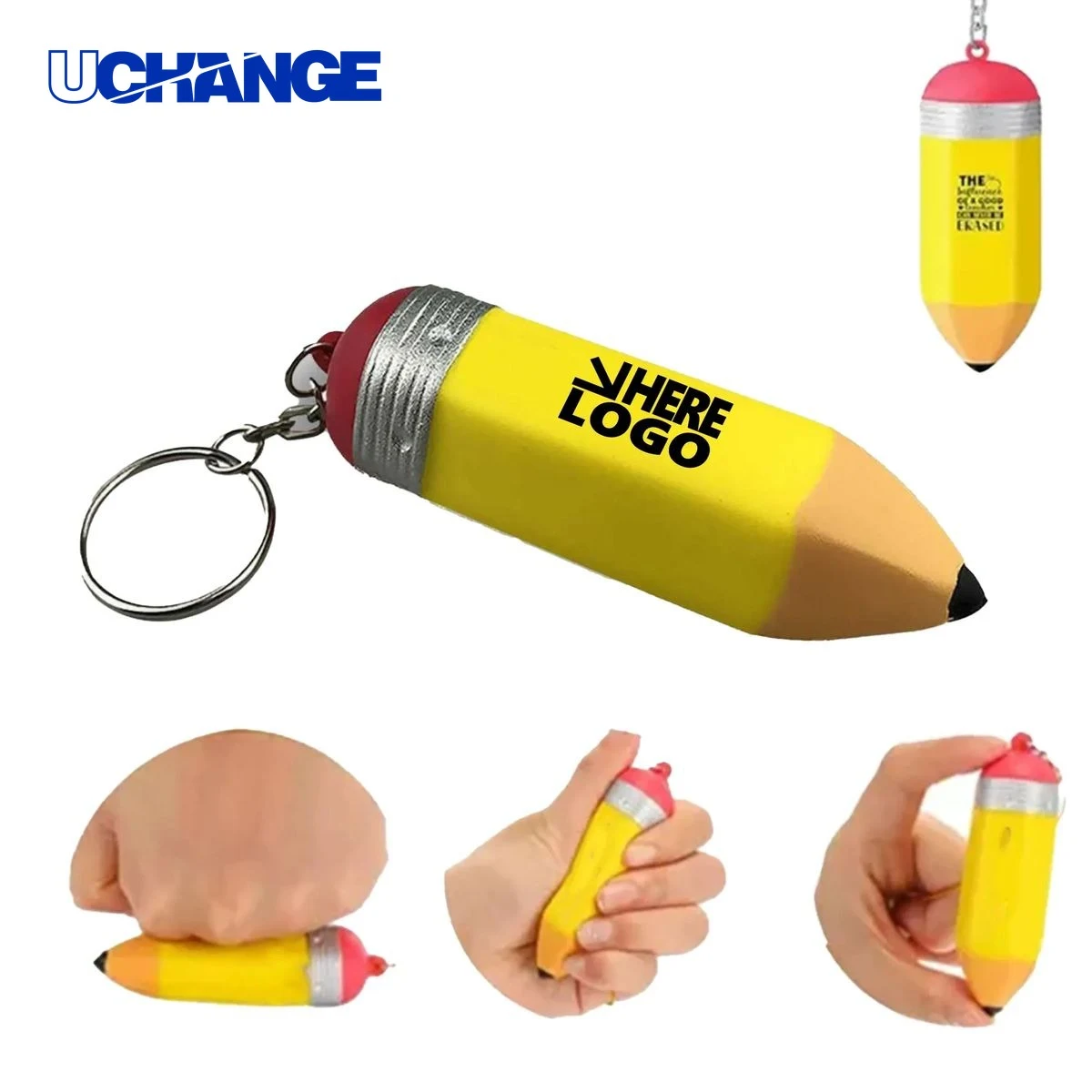 Stress Pencil Foam Keychain 1