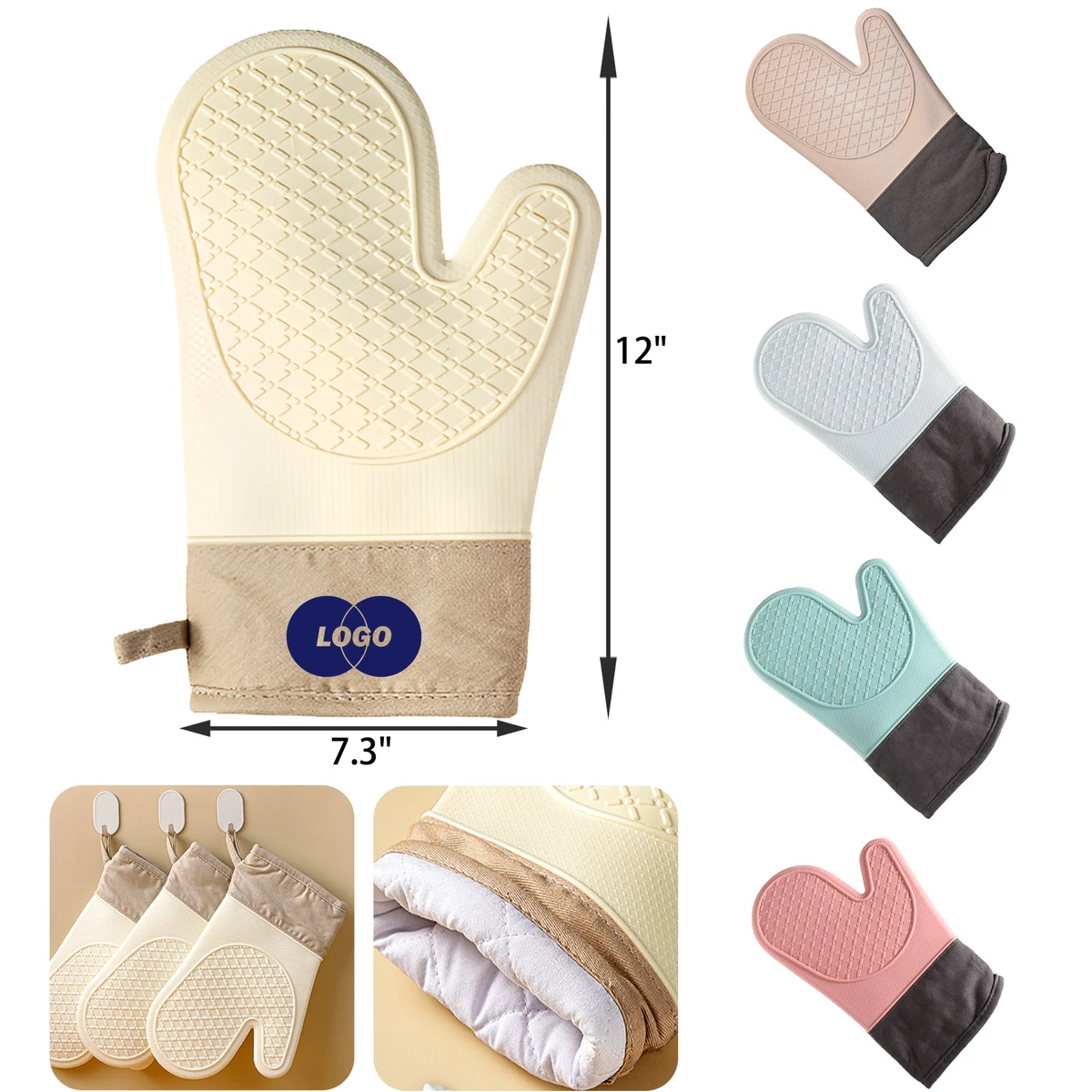 MOQ 50 PCS Durable Silicone Oven Mitt 1