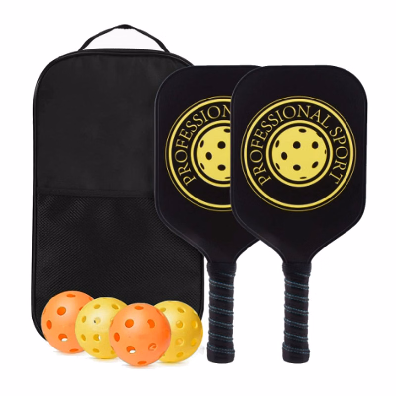 Customizable Fiberglass Pickleball Set with 4 Balls and Bag