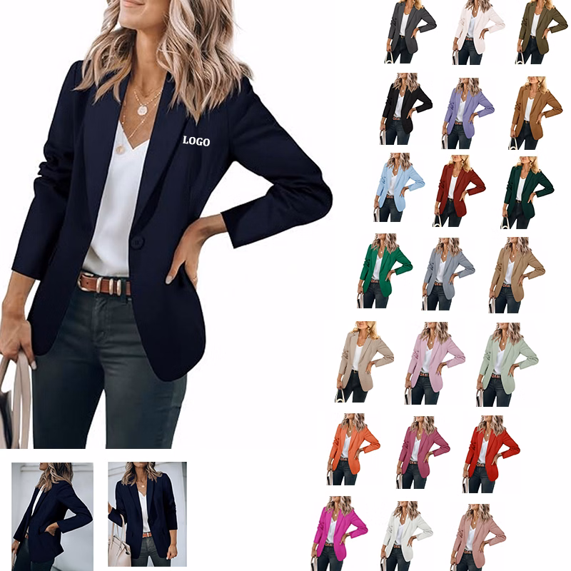 Womens Casual Open Front Blazer