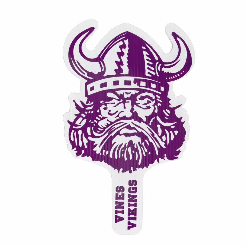 Viking Mascot Hand Fan, Screen Printed