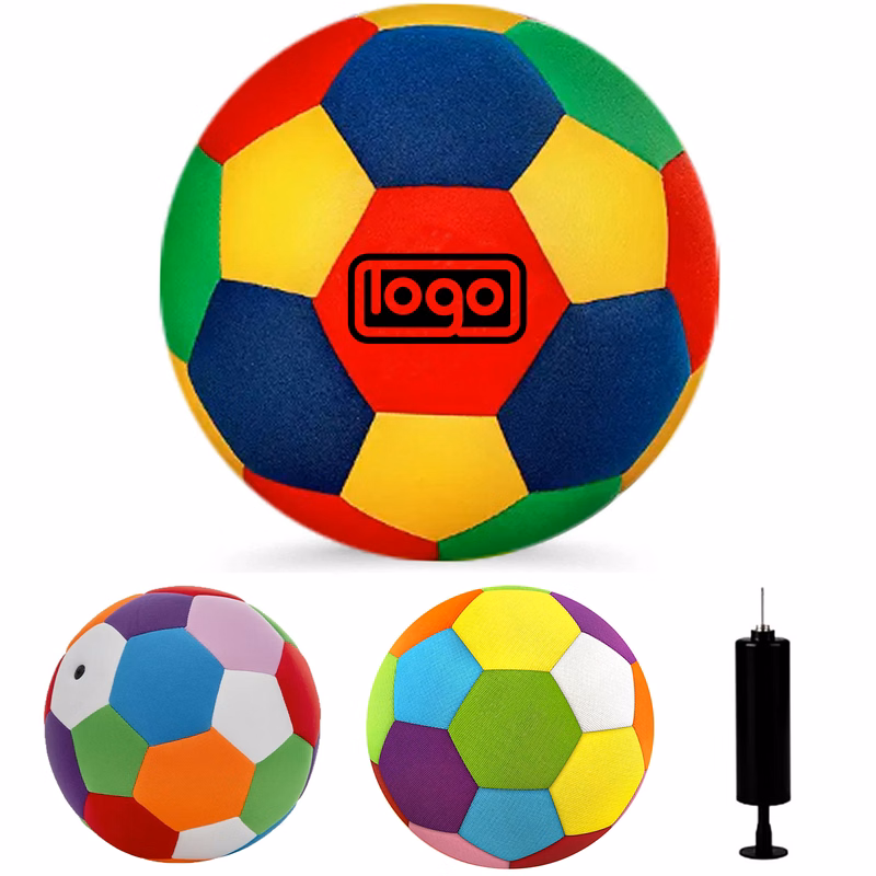 Toddler Soft Rainbow Soccer Ball Safe Training Toy