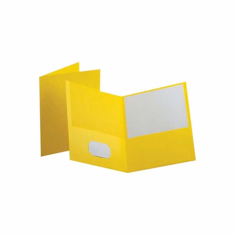 Recycled Pocket Folder - Yellow