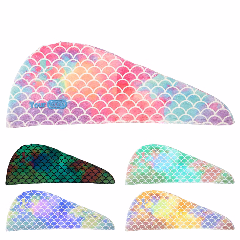High-Quality Microfiber Material Soft Mermaid-Style Hair Wrap For Quick Drying