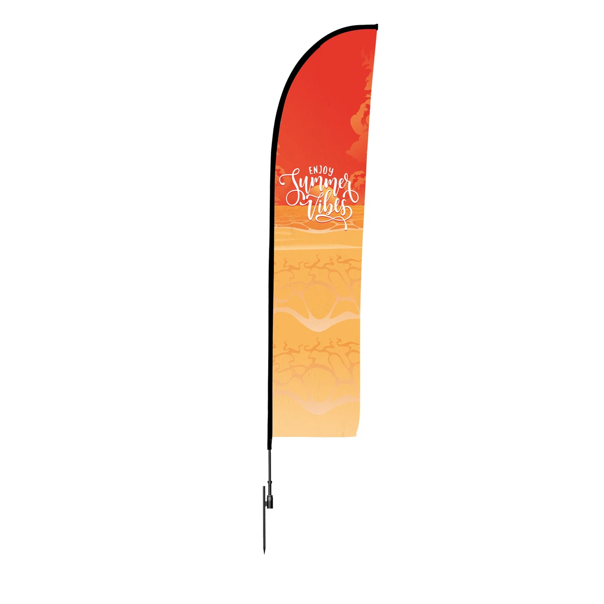 6ft Blade Shape Feather Flag Kit - 1 Side Imprint 1
