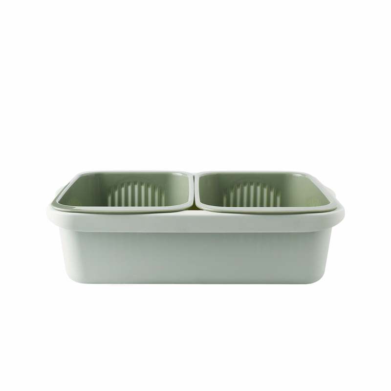 Double-layer kitchen washing basket