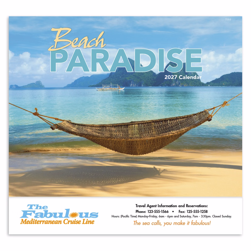 Good Value™ Beach Paradise - Stapled Calendar