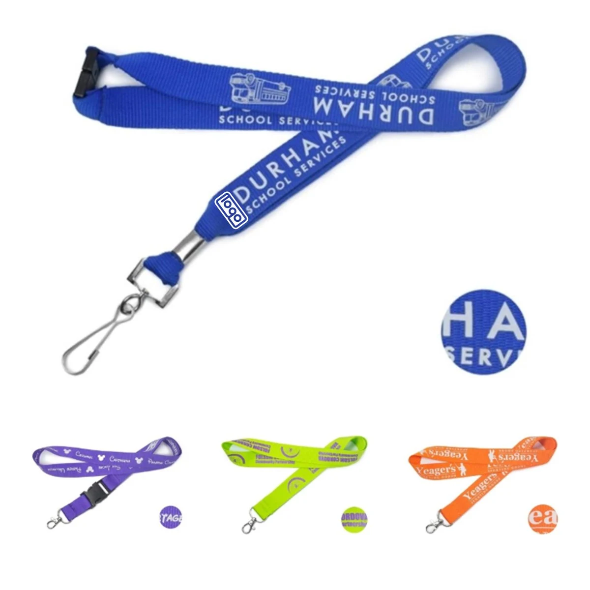 Custom Polyester Nylon Keychain Lanyard 1