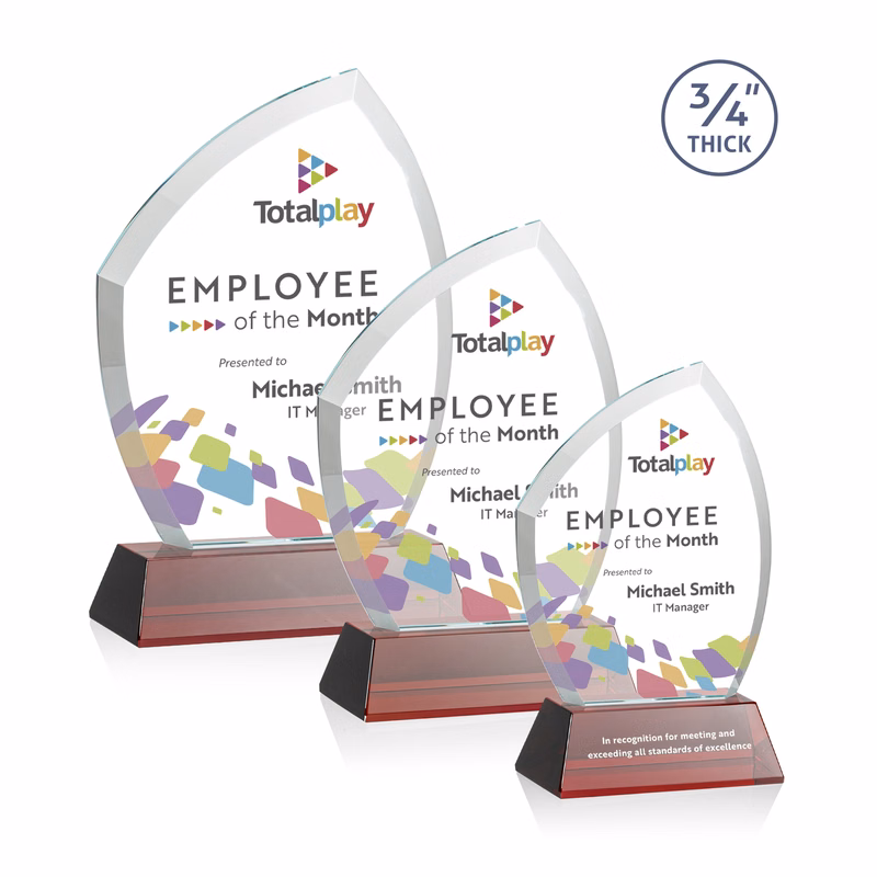 Daltry VividPrint™ Award on Newhaven Base - Red
