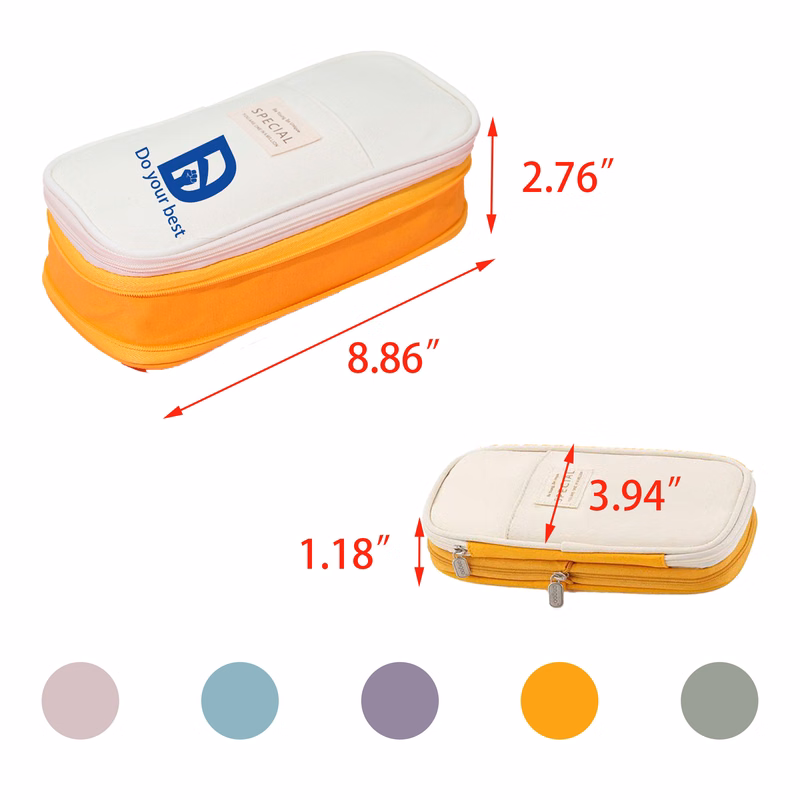 Expandable Large-capacity Zipper Pen Case