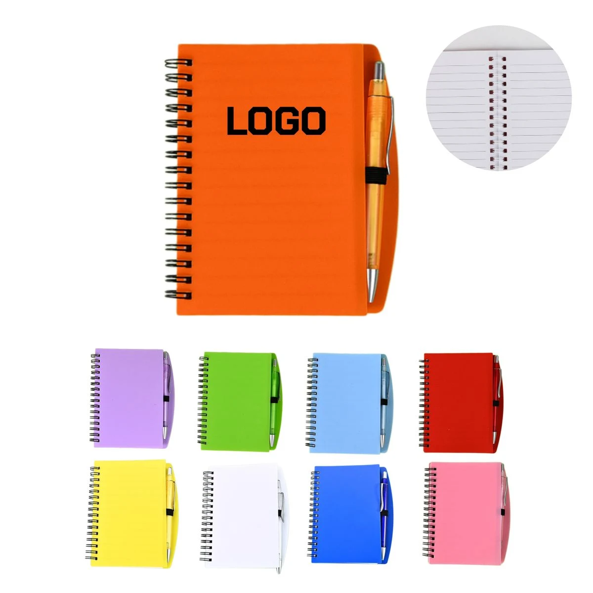 A6 Spiral Lined Notebook With Pen 1