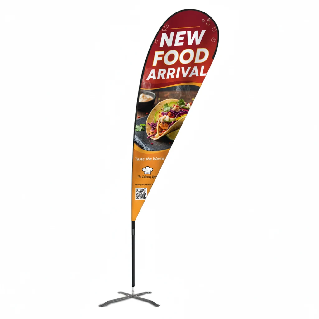 Flex Blade® LX Teardrop Banner with Pole, Double-Sided - 15' Event Flag 1