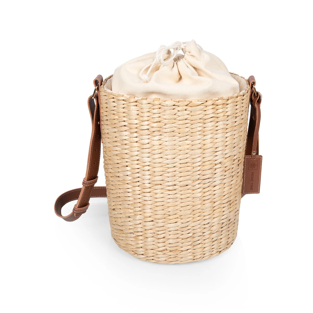 Palermo Rush Insulated Bucket Tote with Leather Straps, custom tote bag with logo imprint 1