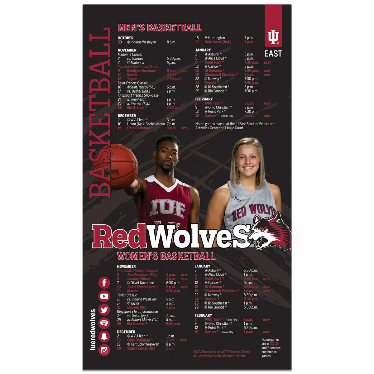 Laminated Schedule and Information Card 1