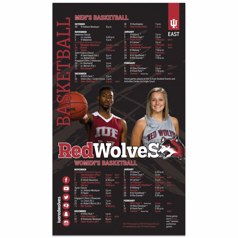 Laminated Schedule and Information Card