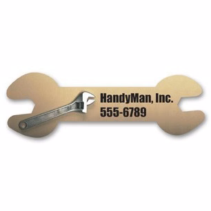 USA Made Premium UV Window Micro-Suction Cling Decal (1.375"x4.125") Wrench Shape