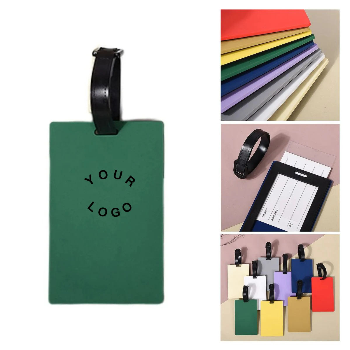 Silicone Baggage Tag with Protective Shield 1