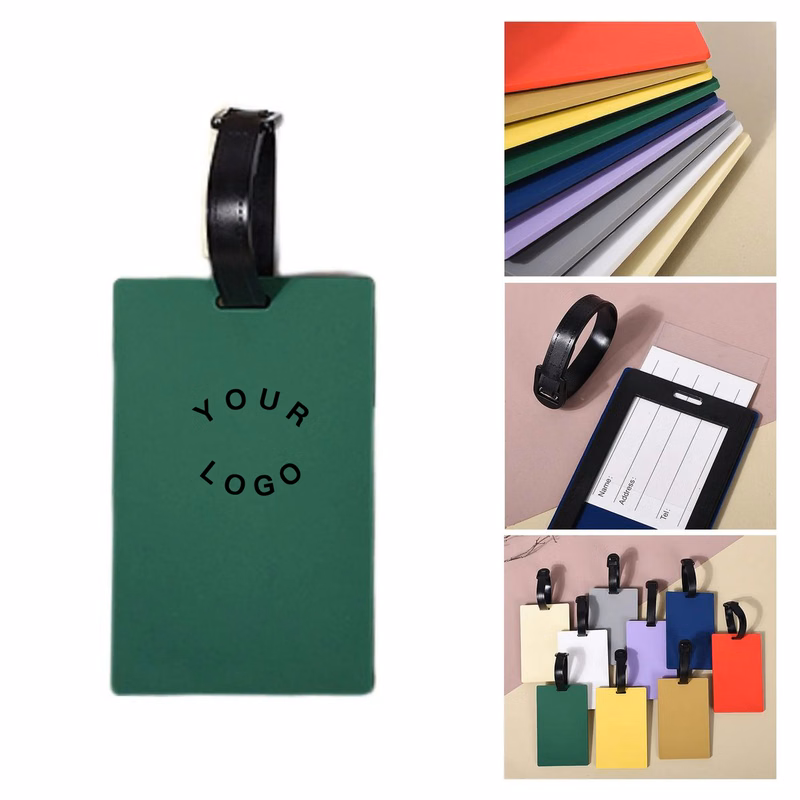 Silicone Baggage Tag with Protective Shield