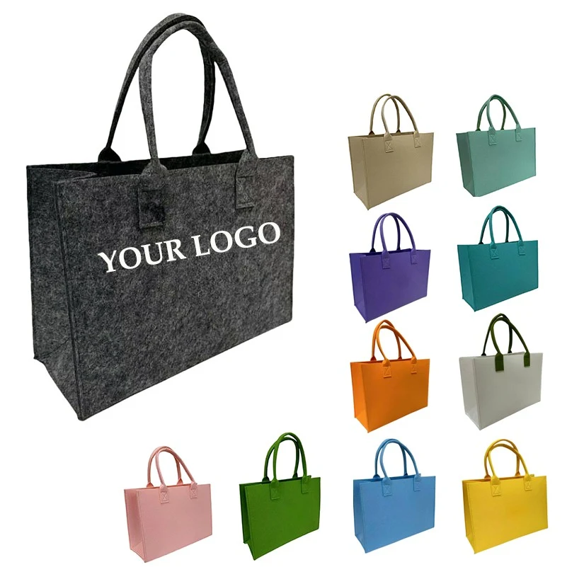 Heavy Duty Felt Tote Shopping Bags 1