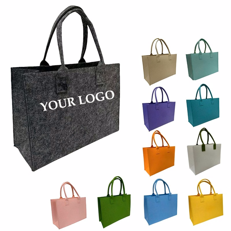 Heavy Duty Felt Tote Shopping Bags