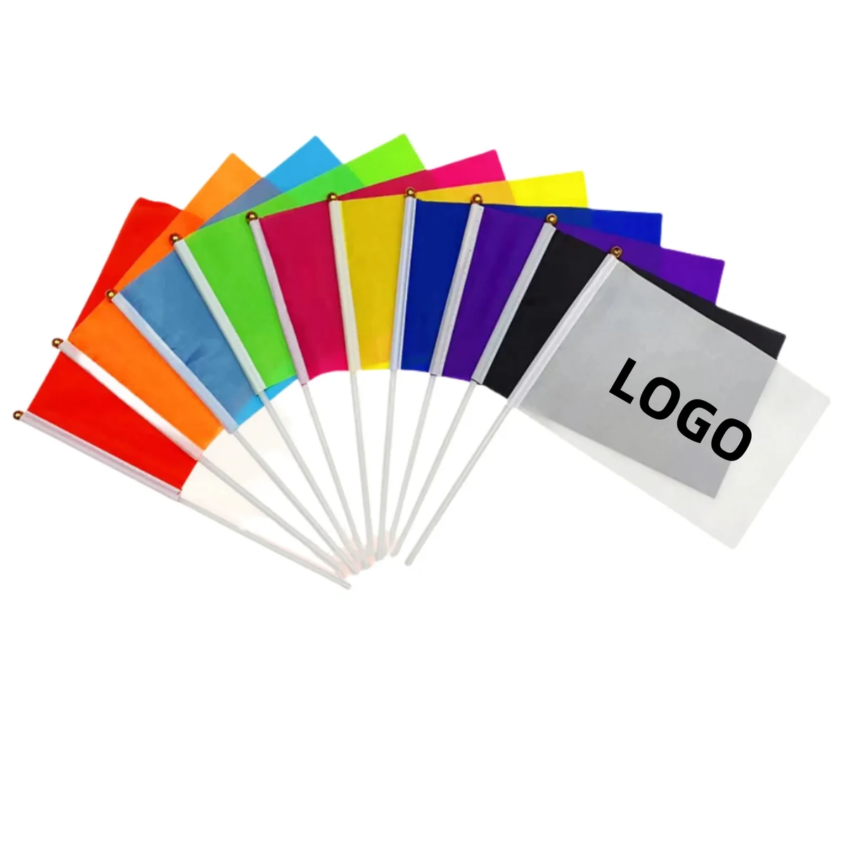 Custom Full Color Mini Flag With Plastic Stick 1