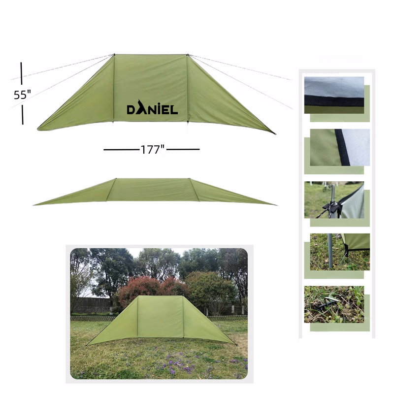 177" x 55" Trapezoidal Outdoor Wind Protection
