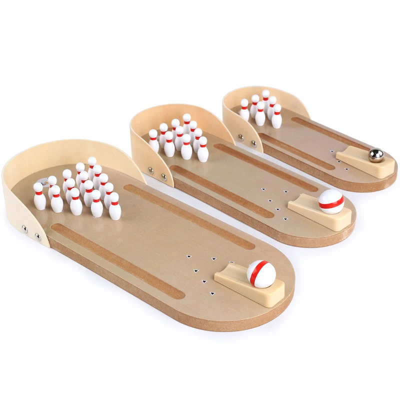 Wooden Desktop Bowling Game 1
