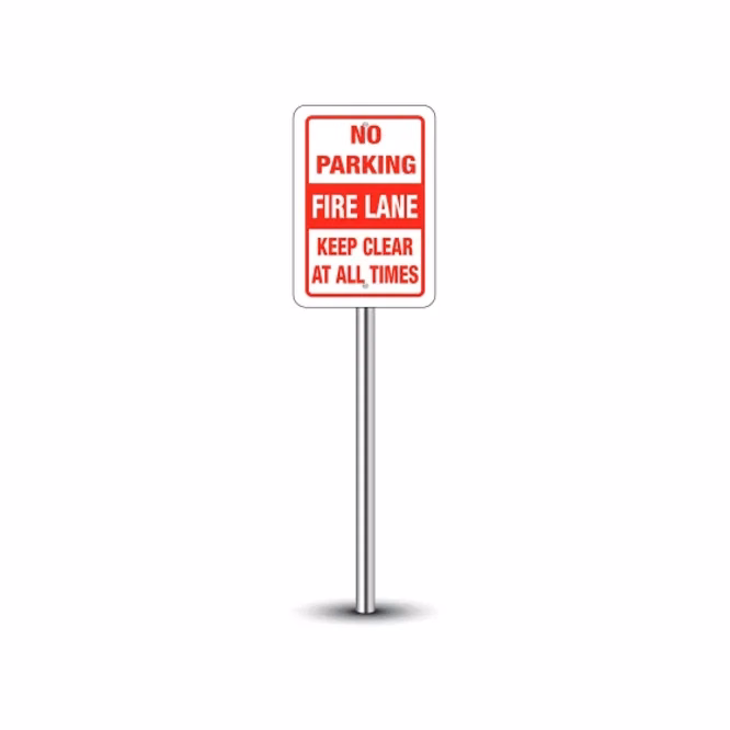 No Parking Fire Lane Signs (1ft x 1ft) SQFT