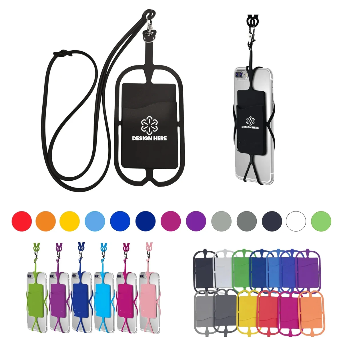 Cell Phone Cases With Lanyard And Card Pocket 1