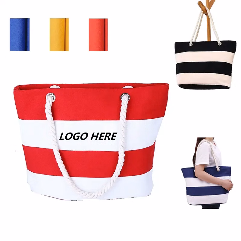 Large Volume Canvas Beach Tote Bag