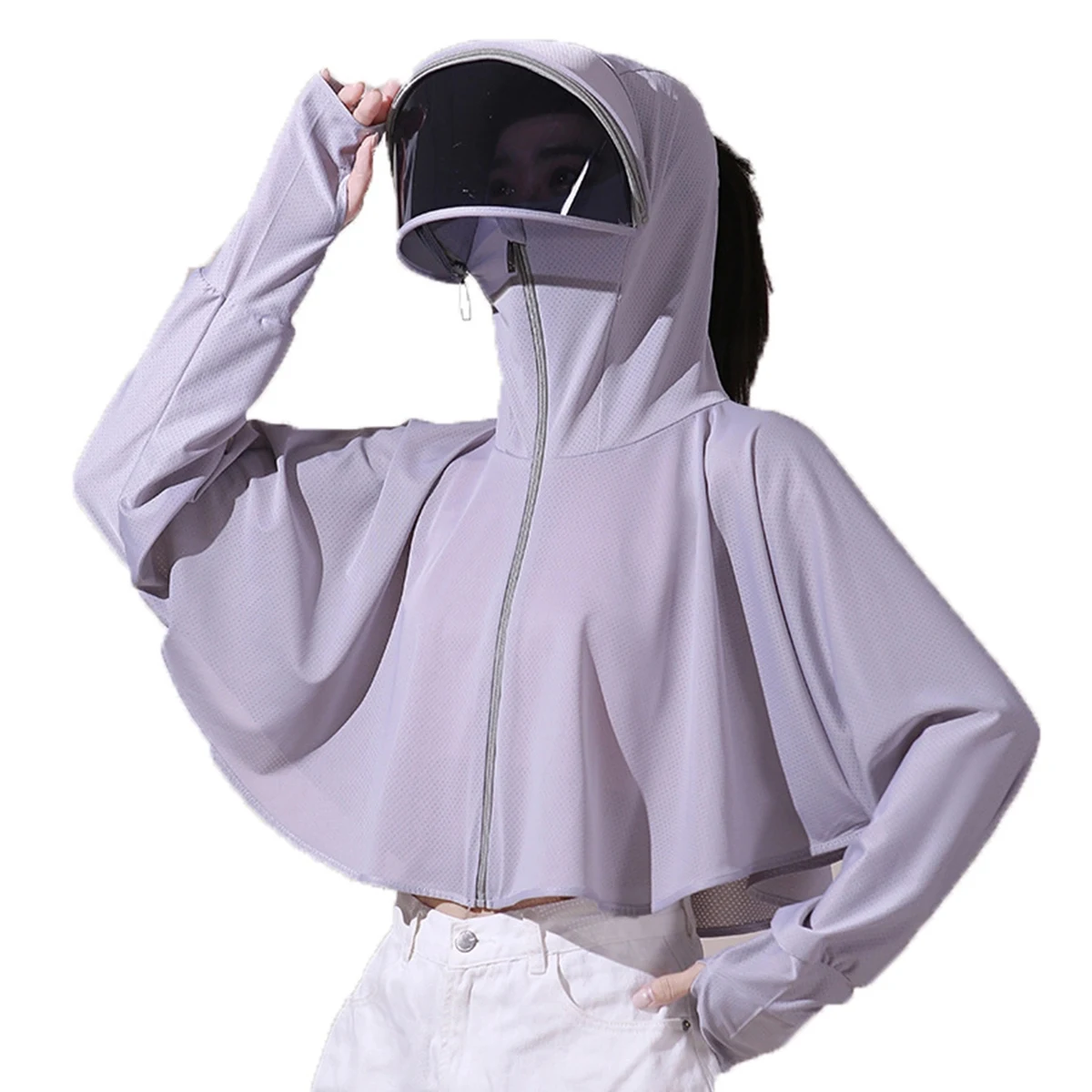 Sun Protection Outdoor Hoodie With Face Mask 1