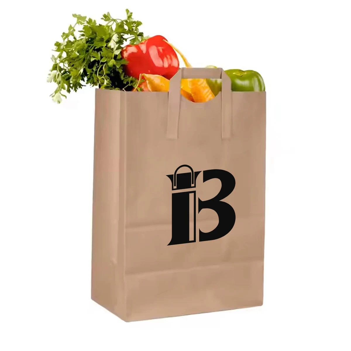 Brown Paper Shopping Bags w/Handles 1