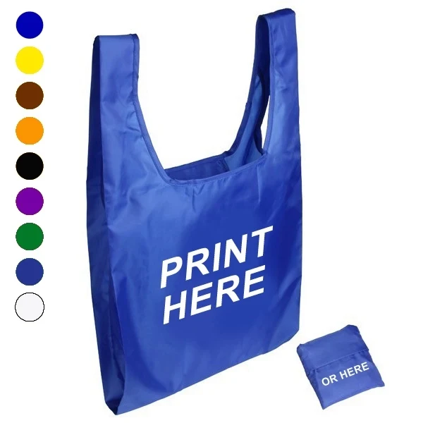 Large Foldable Groceries Bag with a Small Square Pouch 1
