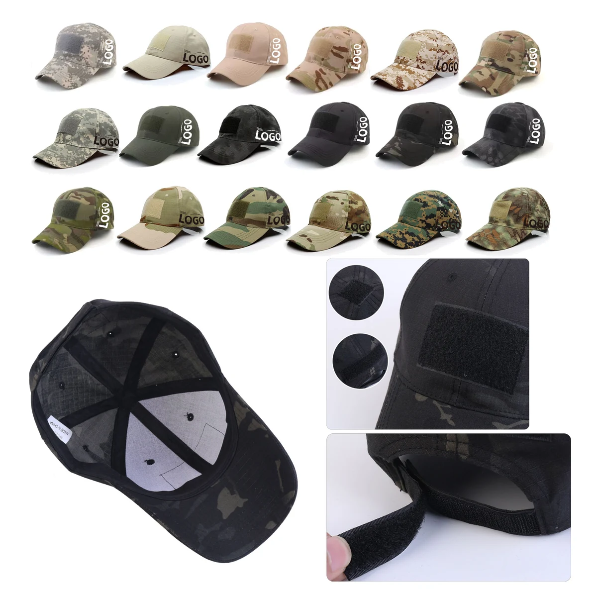 MOQ 2000 Outdoor Baseball Tactical Camouflage Hat 1