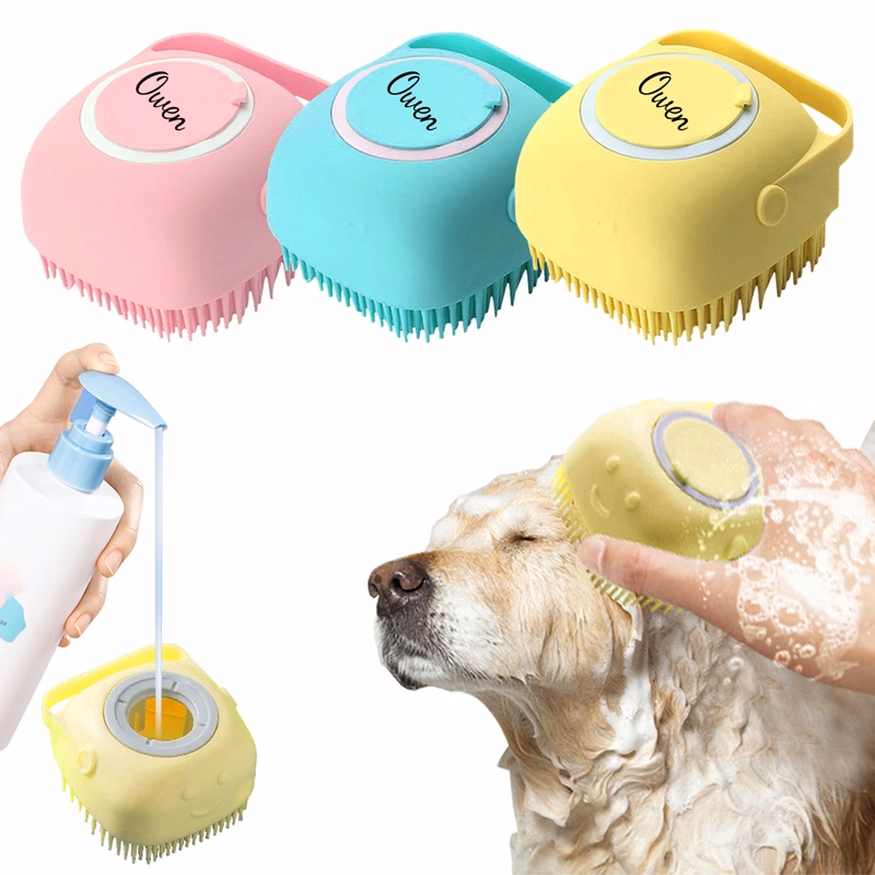 Silicone Rubber Dog Grooming Brush