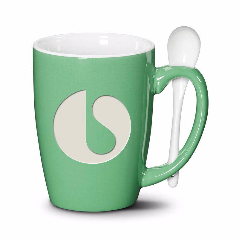 Winfield Mug & Spoon 15oz - Deep Etch